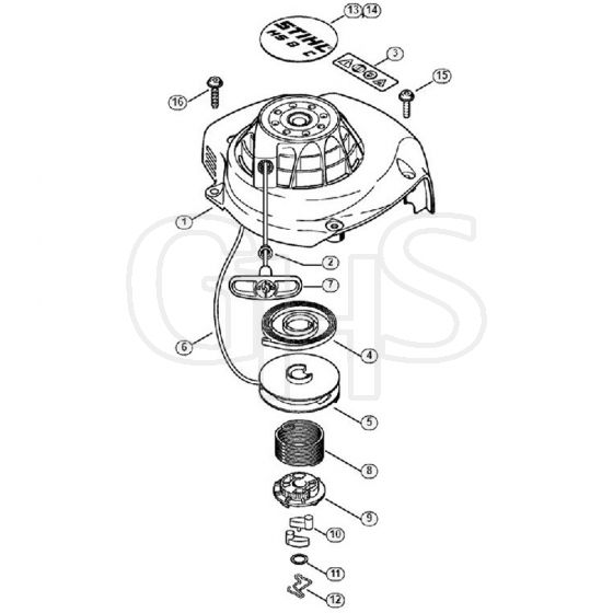 Genuine Stihl HS81 RC-E / D - Rewind Starter ErgoStart/Easy2Start