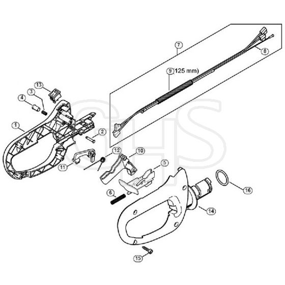 Genuine Stihl HS82 R / K - Control Handle HS 82 (40.2018)