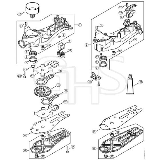 Genuine Stihl HS82 R / M - Gear Head HS 82 R, 87 R