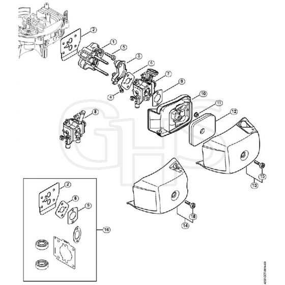 Genuine Stihl HS82 RC-E / E - Spacer Flange, Air Filter