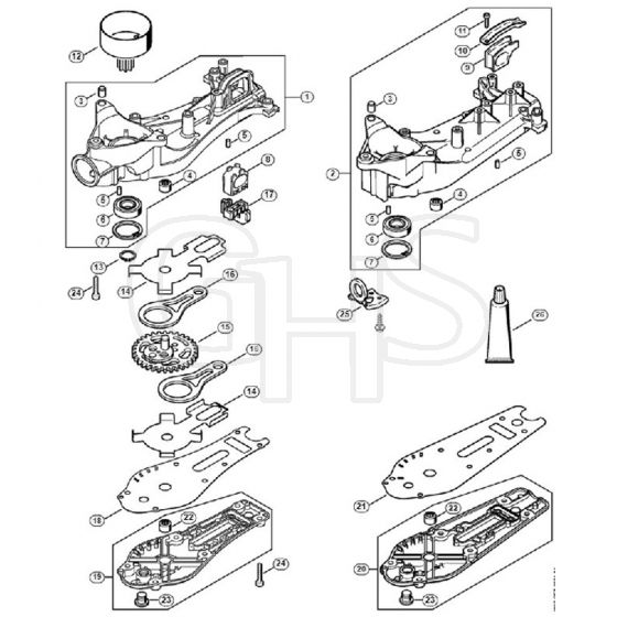 Genuine Stihl HS82 RC-E / M - Gear Head HS 82 R, 87 R