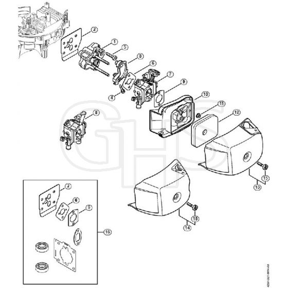 Genuine Stihl HS82 T / E - Spacer Flange, Air Filter