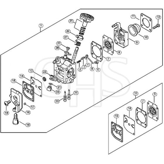 Genuine Stihl HS82 T / F - Carburettor 4237/21