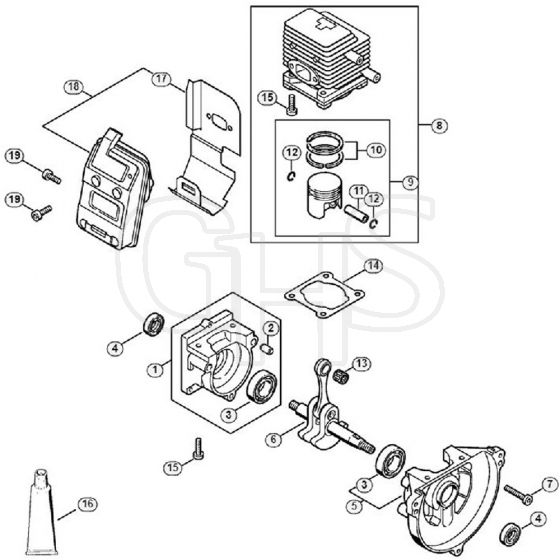 Genuine Stihl HS85 / AA - Crankcase