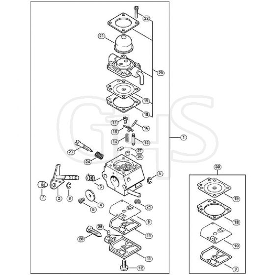 Genuine Stihl HS85 / D - Carburetor C1Q-S42