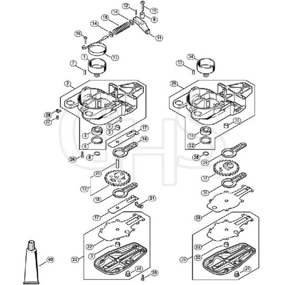 Genuine Stihl HS85 / G - Gear Housing