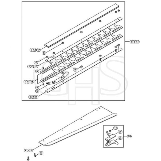 Genuine Stihl HS85 / HH - Cutter Bar HS 85