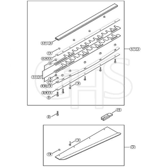 Genuine Stihl HS85 / JJ - Cutter Bar HS 85  1 45 528 443 (46.1999)