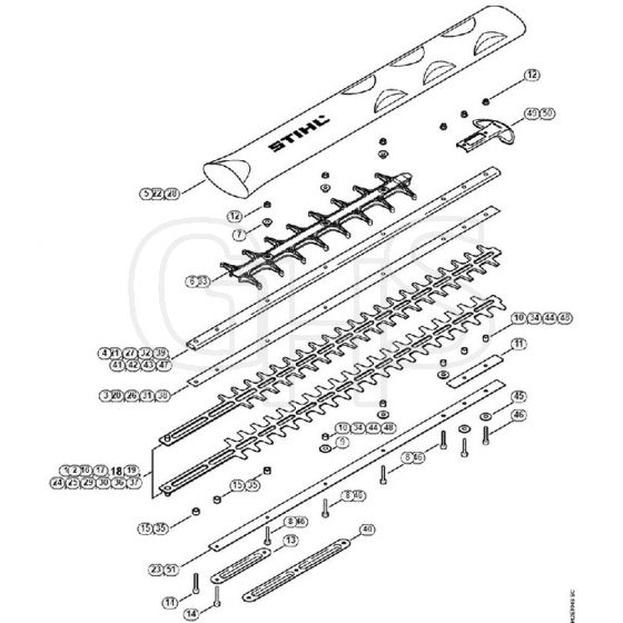 Genuine Stihl HS86 T / N - Cutter Bar HS 81