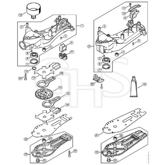 Genuine Stihl HS87 R / L - Gear Head HS 82 R, 87 R