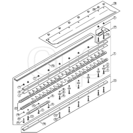 Genuine Stihl HS87 R / N - Cutter Bar 750 mm / 30 R (41.2018)