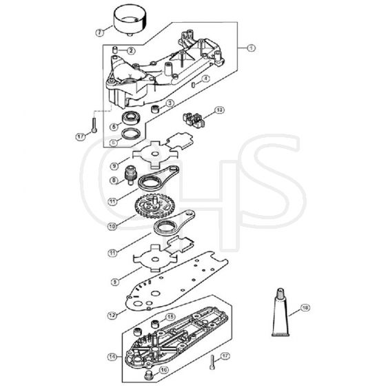 Genuine Stihl HS87 T / K - Gear Head HS 82 T, 87 T