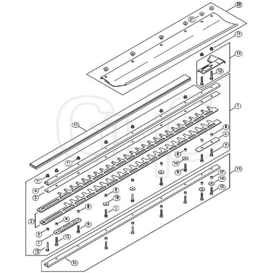 Genuine Stihl HS87 T / O - Cutter Bar 750 mm / 30 T