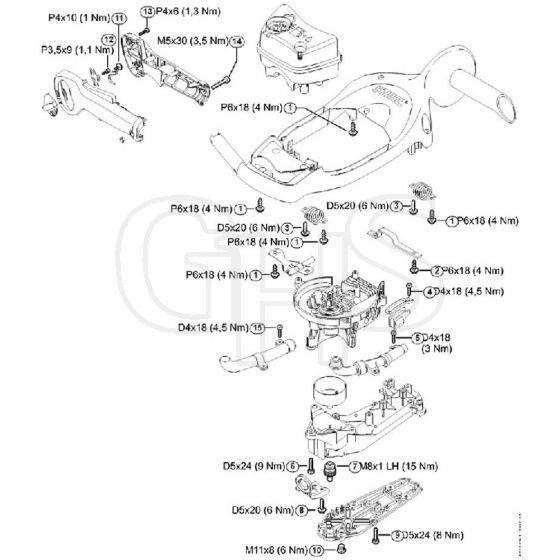 Genuine Stihl HS87 T / U - Tightening Torques