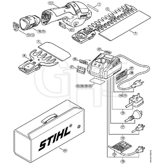 Genuine Stihl HSA25 / A - Powerhead, Battery, Battery Charger