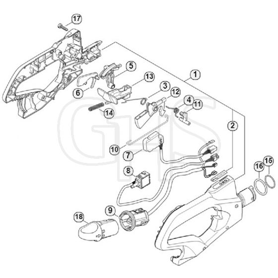 Genuine Stihl HSA94 R / A - Control Handle