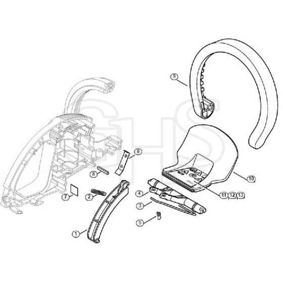 Genuine Stihl HSE41 / B - Control handle