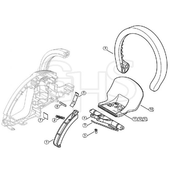 Genuine Stihl HSE51 / B - Control handle