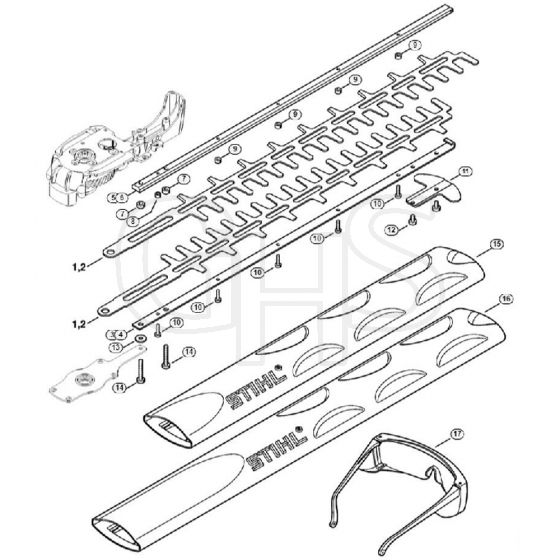 Genuine Stihl HSE60 / D - Cutter bar