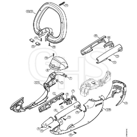 Genuine Stihl HSE81 / A - Motor housing