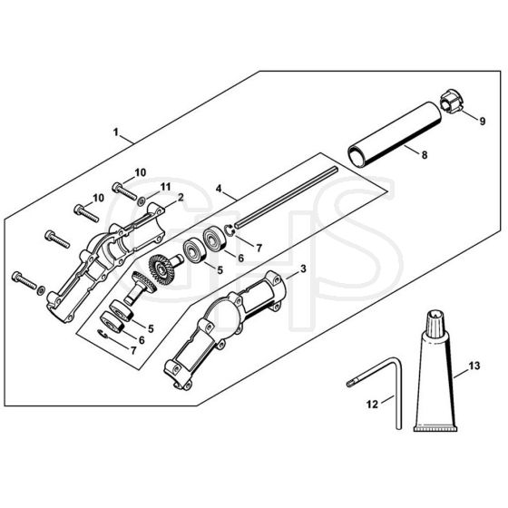 Stihl HT132 - Angle Drive - Parts Diagram