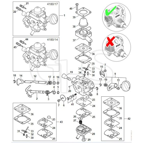 Stihl HT132 - Carburetor - Parts Diagram