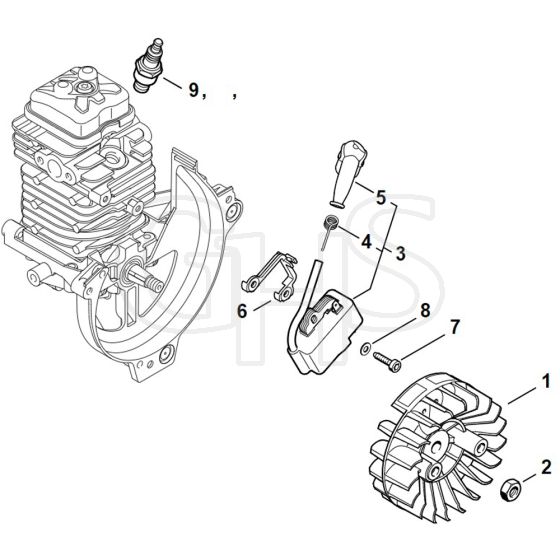 Stihl HT132 - Ignition System - Parts Diagram