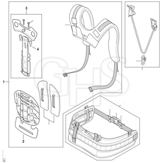 Stihl HTA 160.0 - Forestry Harness Advance X-Treem Ht - Parts Diagram