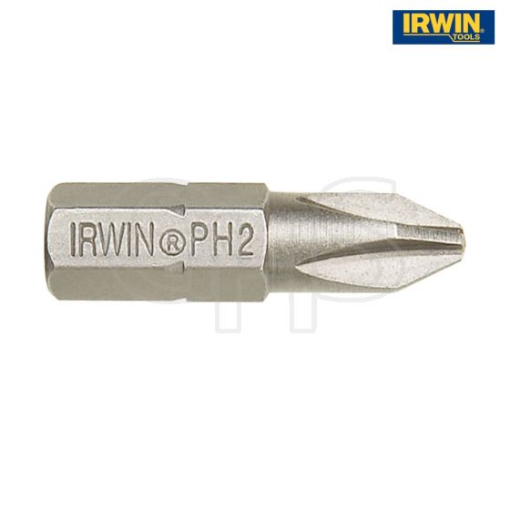 IRWIN Screwdriver Bits Phillips PH2 25mm Pack of 2 - 10504388