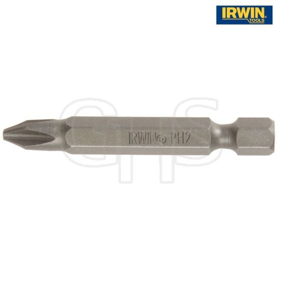 IRWIN Power Screwdriver Bits Phillips PH2 50mm Pack of 2 - 10504396