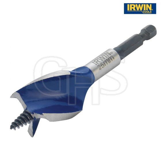 IRWIN 6X Blue Groove Stubby Wood Bit 25mm x 4in - 1921995