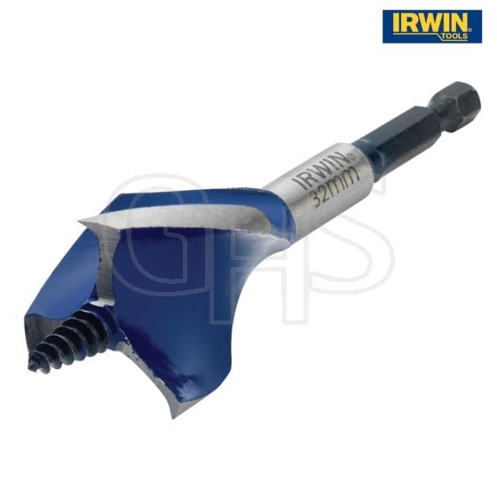 IRWIN 6X Blue Groove Stubby Wood Bit 32mm x 4in - 1921997