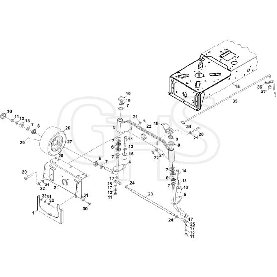 Countax Jcb D2050 - 03 Front Axle