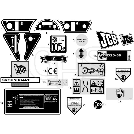 Countax Jcb D2050 - 14 Decals