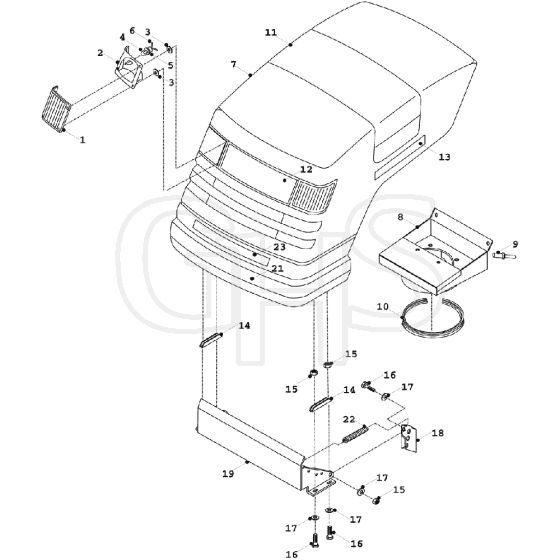 Countax K12.5 K15 - - 04 Bonnet K15 (Kohler)