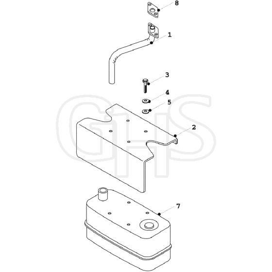 Countax K12.5 K15 - - 17 K15He Exhaust System (Kohler)