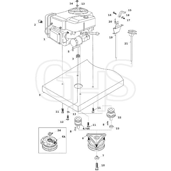 Countax K14 Twin - - 34 Engine And Clutch (Twin Cylinder)