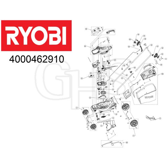 Ryobi OLM1833B - 5133004305 - 4000462910 - Main Assembly