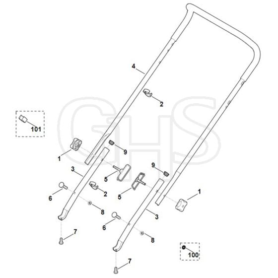 Viking LB540.1 - Handle - Parts Diagram