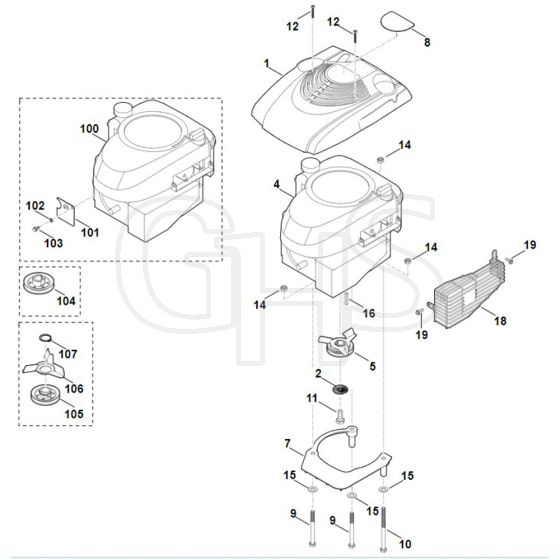 Viking LB540 - Engine - Parts Diagram