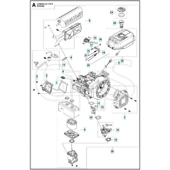 McCulloch LC170F - - Main Assy Parts Diagram