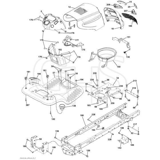 McCulloch M11577 - 96041012101 - 2010-03 - Chassis & Enclosures Parts Diagram