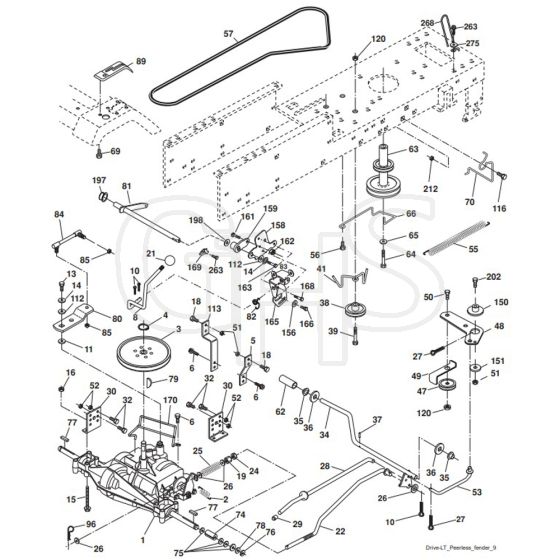 McCulloch M11597 - 96011023703 - 2010-01 - Drive Parts Diagram | GHS