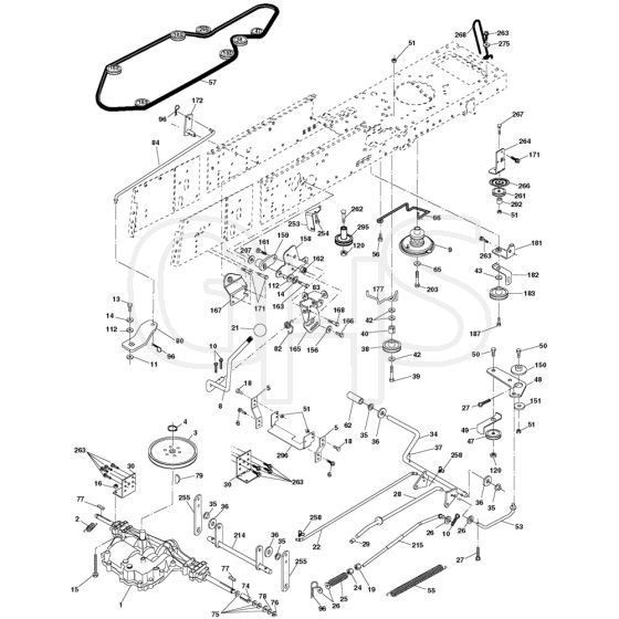 McCulloch M13592RB - 96061010105 - 2010-03 - Drive Parts Diagram