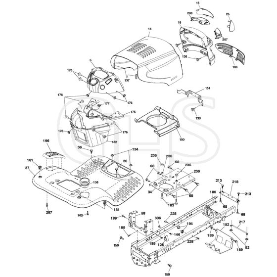 McCulloch M14538 - 96041023100 - 2011-05 - Chassis & Enclosures Parts Diagram