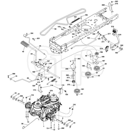 McCulloch M185-107T - 96041037800 - 2014-05 - Drive Parts Diagram