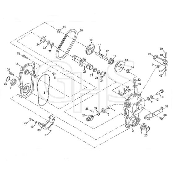 Cobra M53SPH - TN2160SXAH Gearbox Diagram