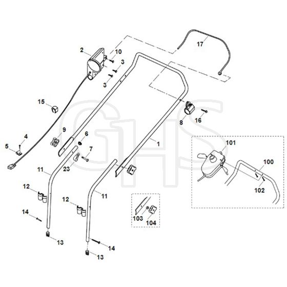 Viking MA400 - Handle - Parts Diagram