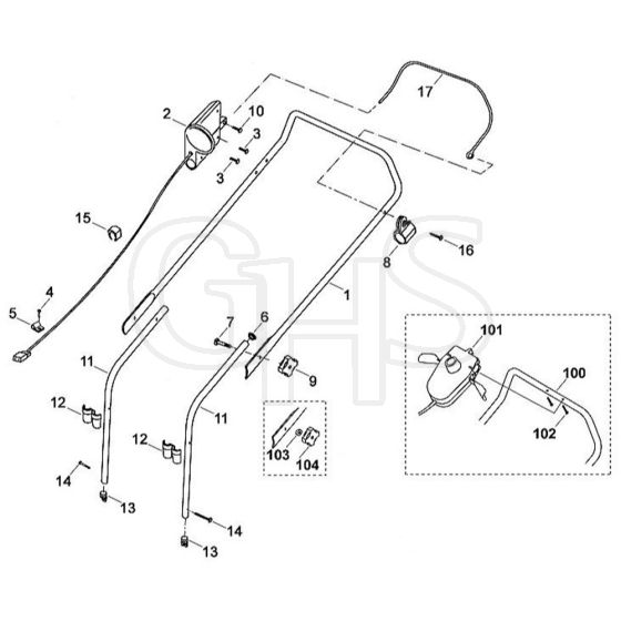 Viking MA450 - Handle - Parts Diagram