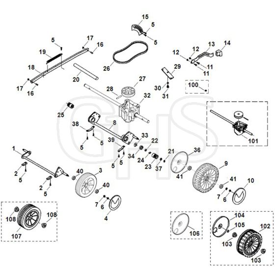 Viking MB455 BC - Chassis - Parts Diagram